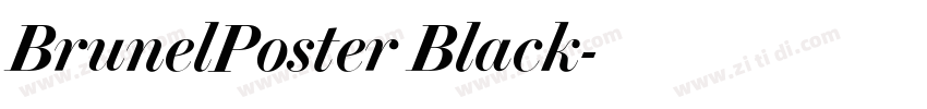 BrunelPoster Black字体转换